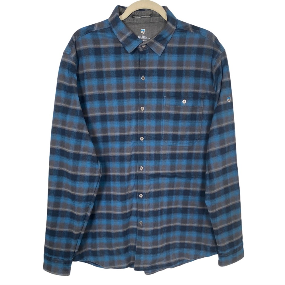 KUHL Men’s Long Sleeve XL Button Down Shirt Blue